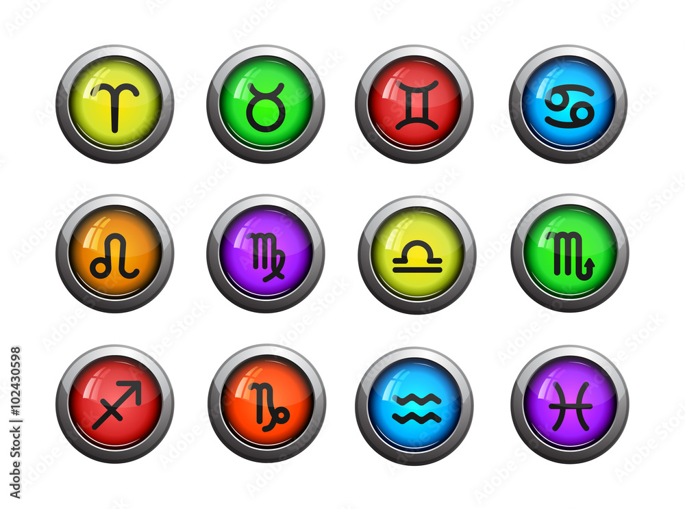 Zodiac icon set Zodiac icon set