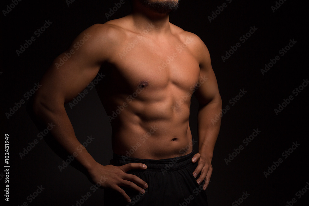 Man with perfectly shaped upper body