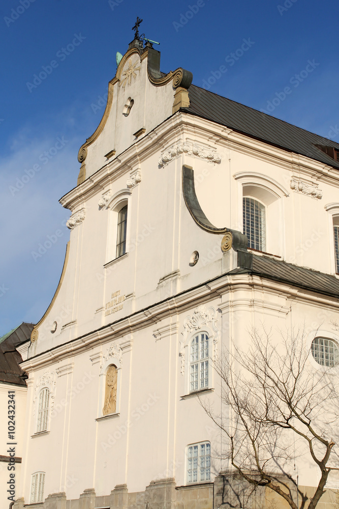 front side of St. Stanislaus Church at Skałka, Kraków, Poland