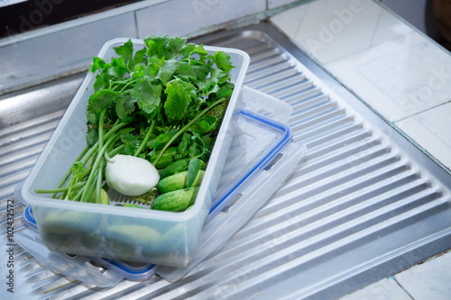 Vegetable in box photo