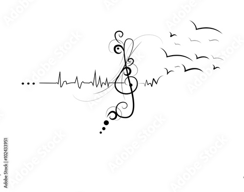 Chiave violino stilizzata