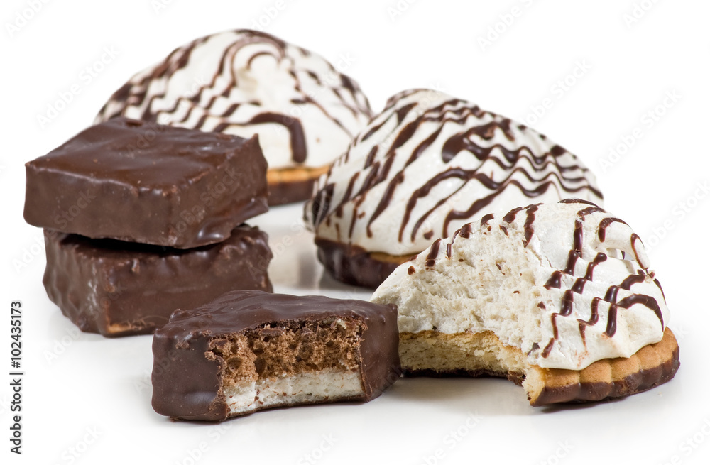 isolated image of delicious cookies closeup isolated image of delicious cookies closeup