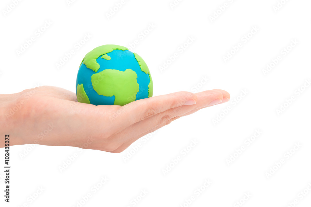 Hand hold the earth. Concept save green planet. Hand hold the earth. Concept save green planet.