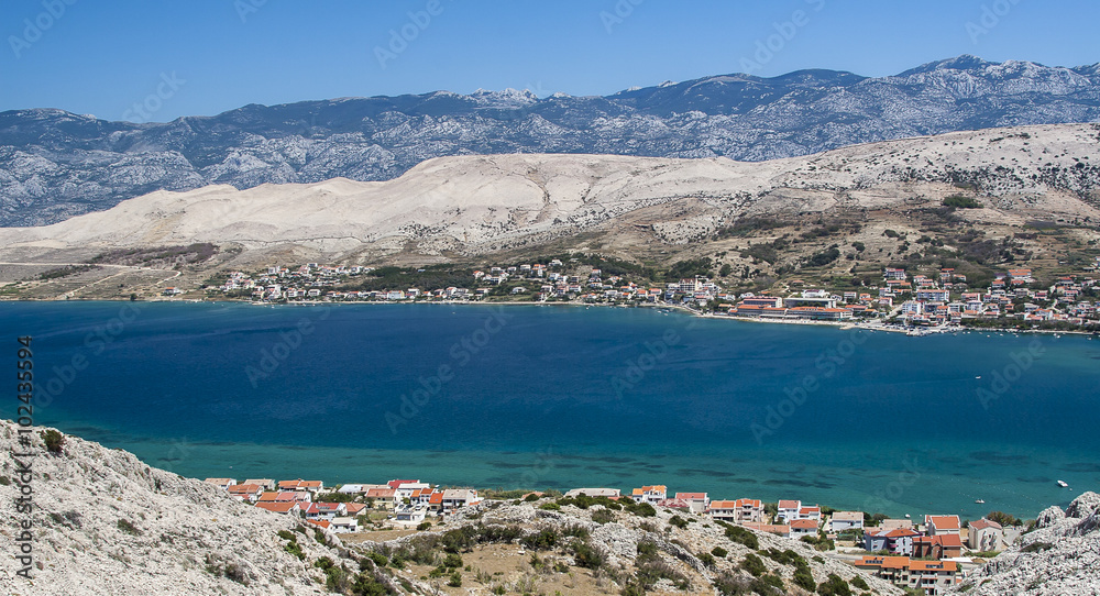 view of Pag in Croatia