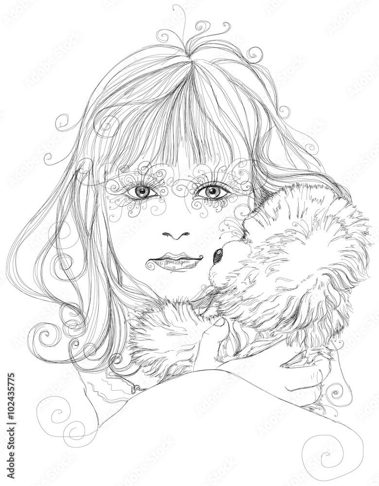 Fototapeta premium Portrait of an attractive girl