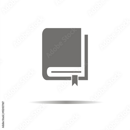 Icono aislado de un libro cerrado. Ilustración vectorial