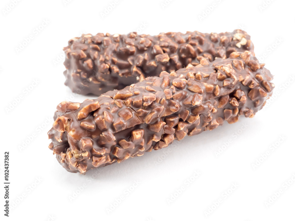 Chocolate chip cookies on white background Chocolate chip cookies on white background