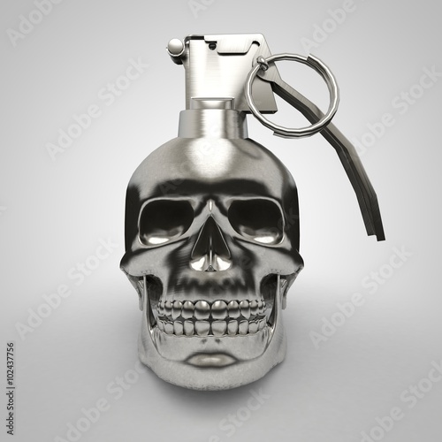 Obraz na płótnie Skull grenade 