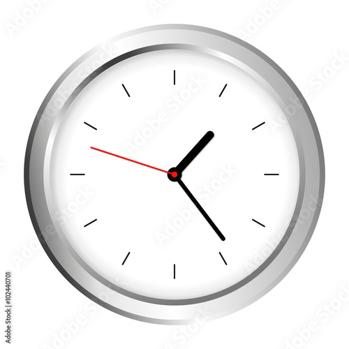 Icon of a silver metal wall clock