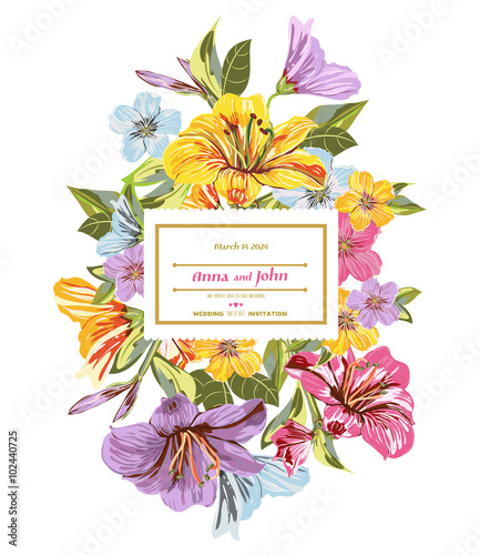 A Vector Template Flower Bouquets for your design