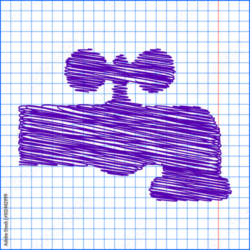 Scribble icon on the school paper