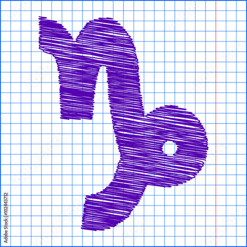 Scribble icon on the school paper