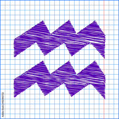 Scribble icon on the school paper