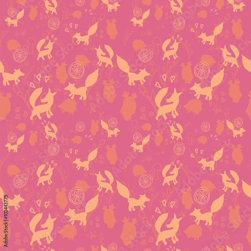 Animal pattern with wild animals