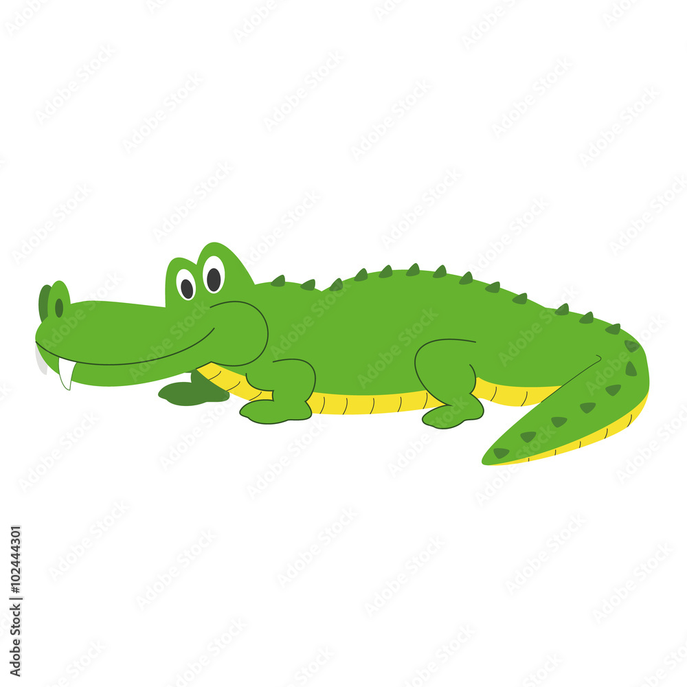 Cute cartoon alligator vector illustration Stock Vector | Adobe Stock