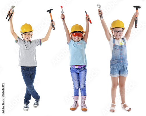 Cute children with tools is...