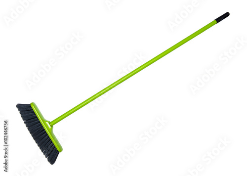 Cleaning broom isolated on white background photo