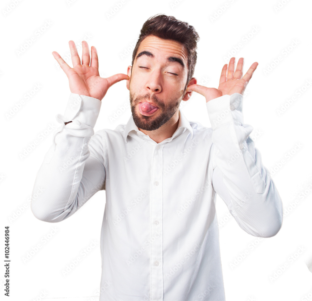 cool young man joking cool young man joking
