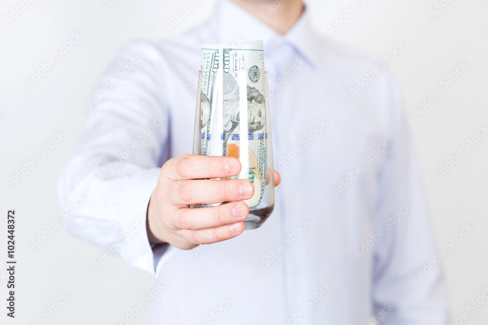 Businessman with dollars Businessman with dollars