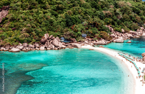 Beautiful scenery of Koh Tao the view from the top. Paradise on the island. 