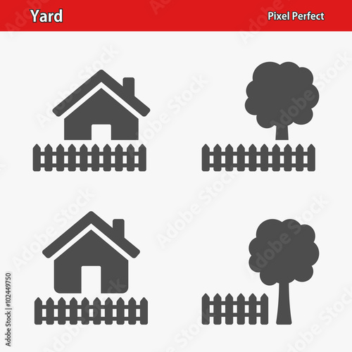 Yard Icons. Professional, pixel perfect icons optimized for both large and small resolutions. EPS 8 format.