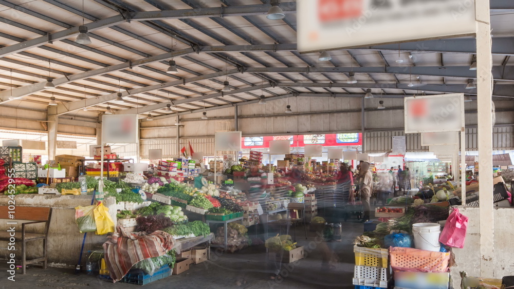 Fruit market in the emirate of Ajman timelapse. United Arab Emirates Fruit market in the emirate of Ajman timelapse. United Arab Emirates
