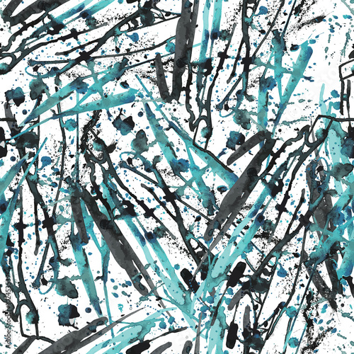 Abstract Ink Spots Seamless Vector Pattern.Seamless vector pattern of spots. Handmade. Background. Trendy modernistic pattern.