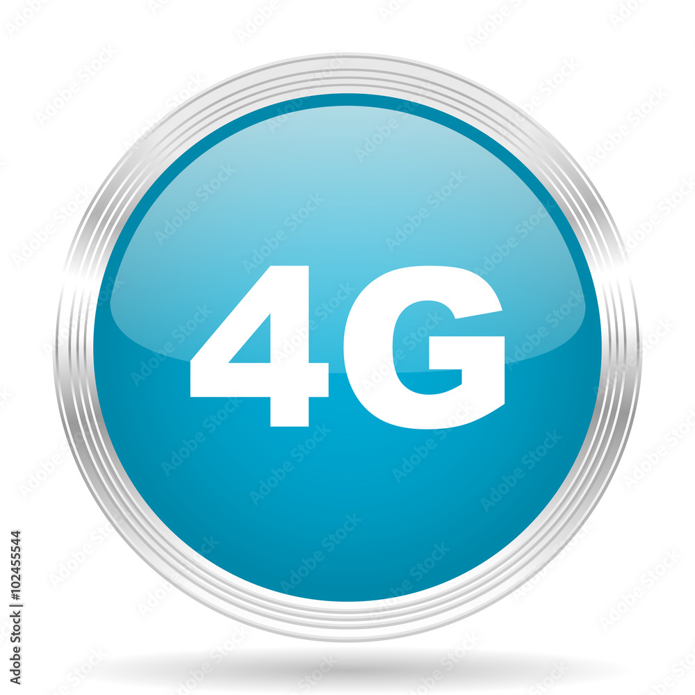 4g blue glossy metallic circle modern web icon on white background 4g blue glossy metallic circle modern web icon on white background