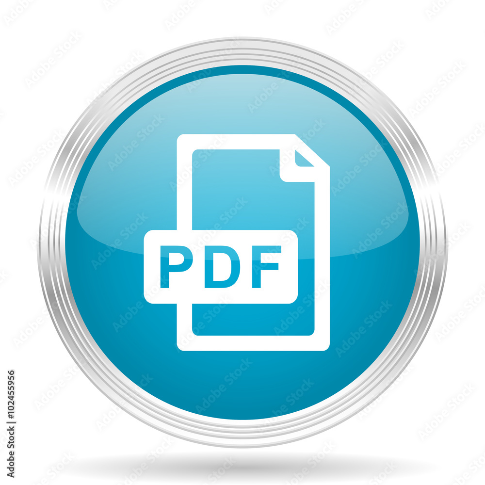 pdf file blue glossy metallic circle modern web icon on white background pdf file blue glossy metallic circle modern web icon on white background