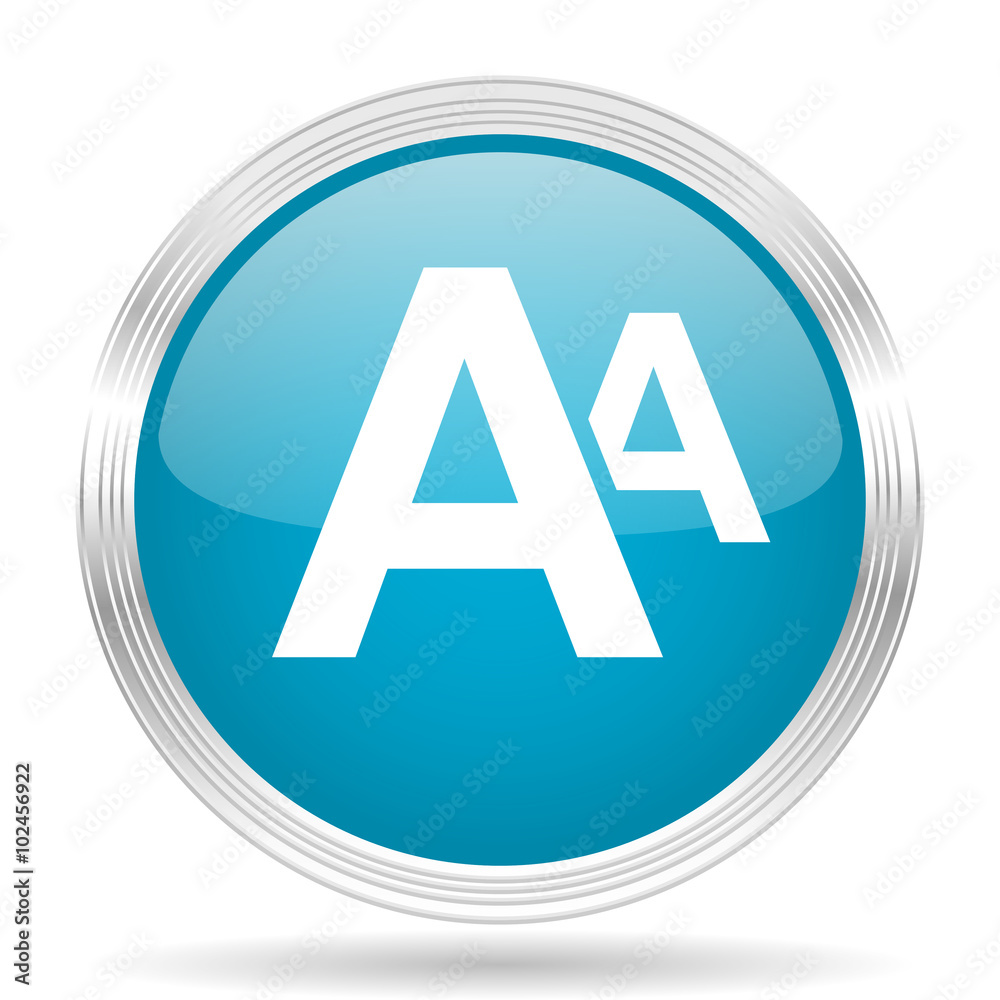 alphabet blue glossy metallic circle modern web icon on white background alphabet blue glossy metallic circle modern web icon on white background