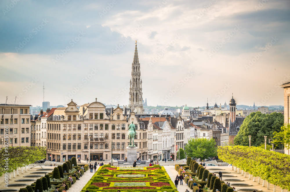 Fotobehang Brussel vistas de bruselas al atardecer #102457161