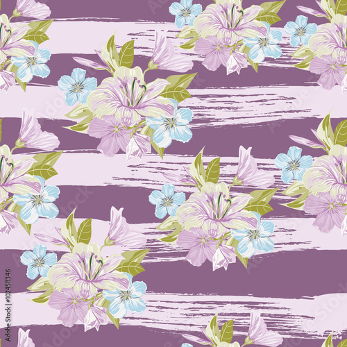 Vector Seamless Floral Hand-drawn Pattern