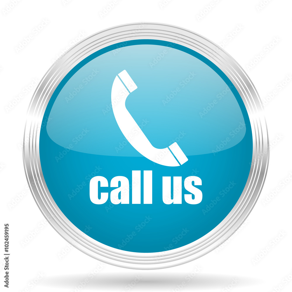 call us blue glossy metallic circle modern web icon on white background call us blue glossy metallic circle modern web icon on white background