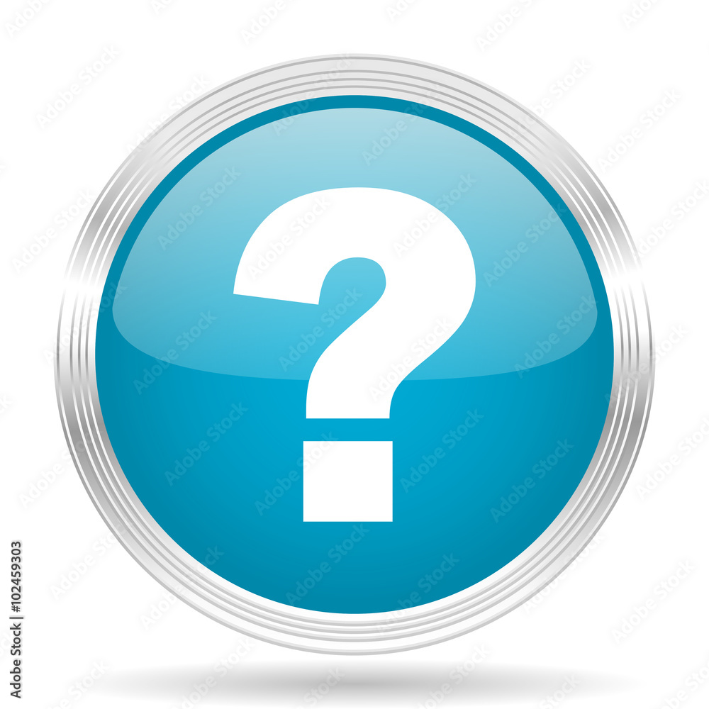 question mark blue glossy metallic circle modern web icon on white background question mark blue glossy metallic circle modern web icon on white background