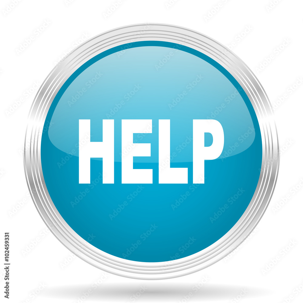 help blue glossy metallic circle modern web icon on white background help blue glossy metallic circle modern web icon on white background