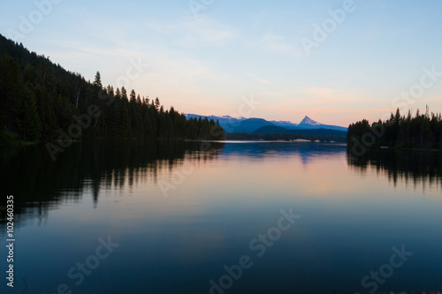 Lemolo Reservoir at Sunset in Oregon