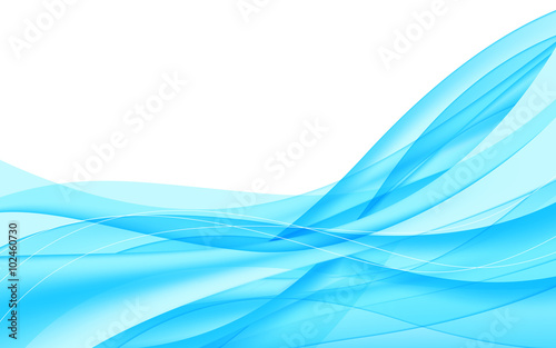 Abstract blue waves. Vector illustration