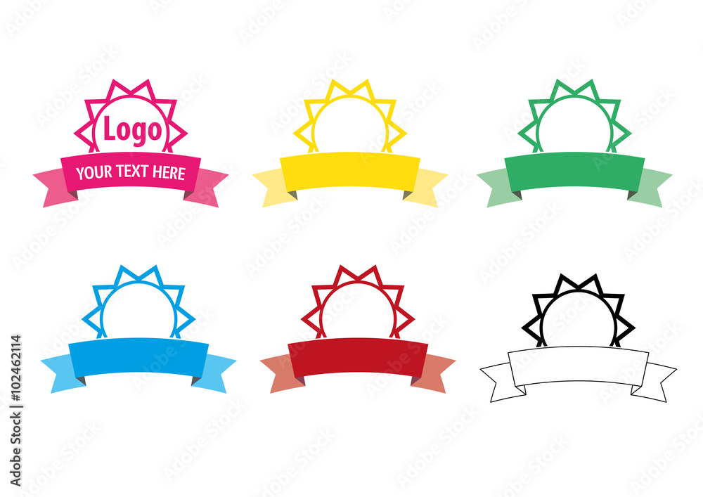 Banner with a circle and star for logo