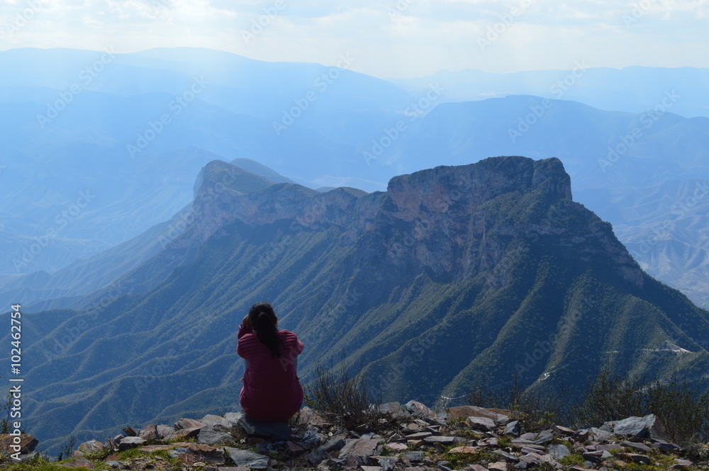 Fototapeta premium Mirador 4 Palos en la Sierra Queretana, espectacular viaje para todo campista.