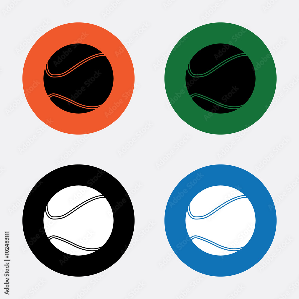 Tennis ball sport icon