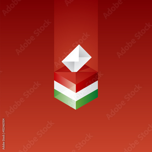 Elections in Italy red background vector