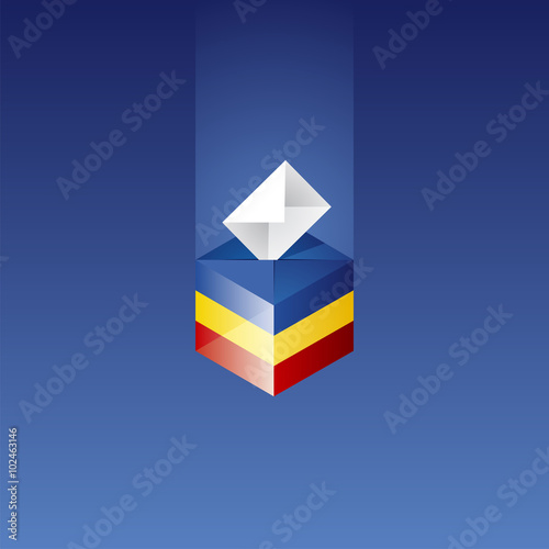 Elections in Romania blue background vector