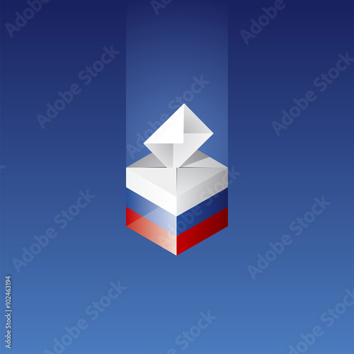 Elections in Russia blue background vector