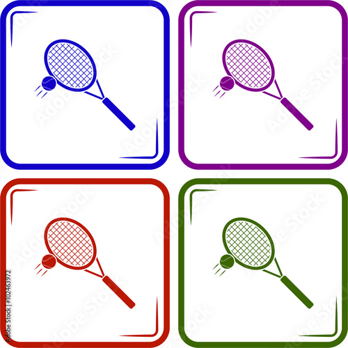 Tennis racket sport icon