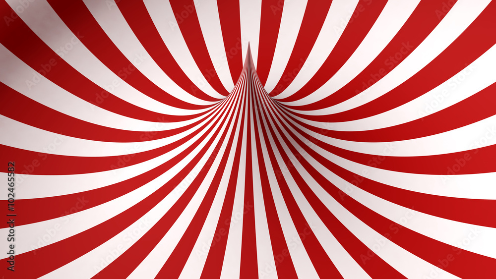 Fototapeta premium Abstract illustration with red and white geometric shape