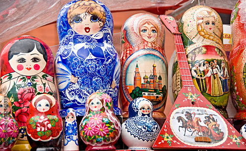Fotografie, Obraz Nesting dolls at the Red Square, Moscow