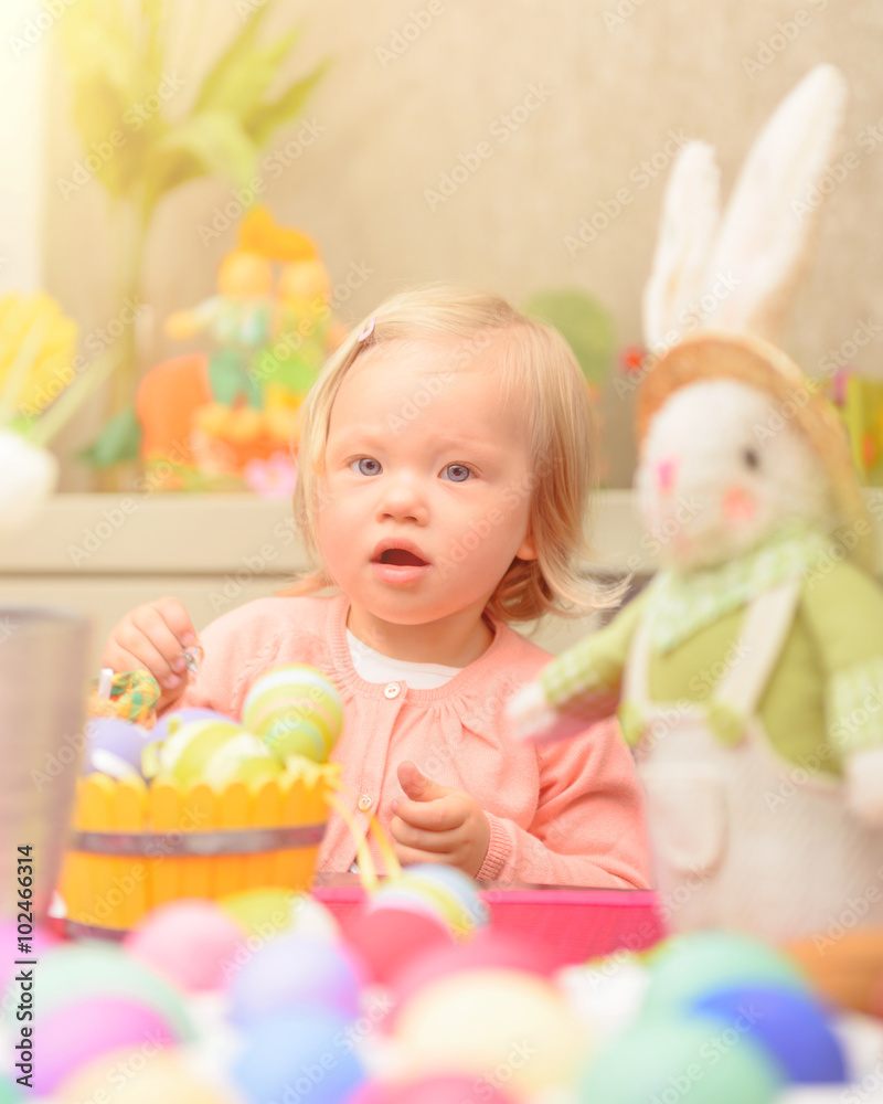 Little girl celebrate Easter Little girl celebrate Easter