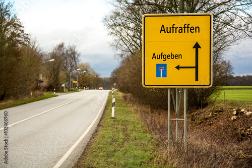 Schild 93 - Aufraffen