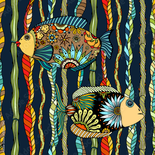 background of abstract fish