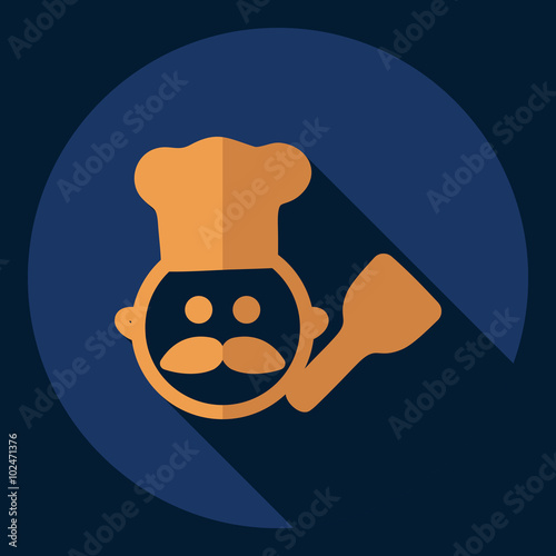 Flat modern design with shadow  Icon cook